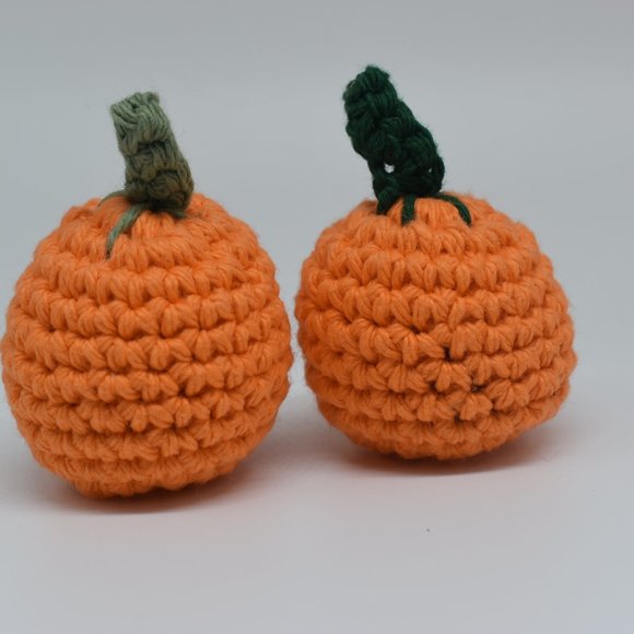 Handcrafted Crochet Catnip Pumpkin Cat toys Bundle of Two - Picture 5 of 5